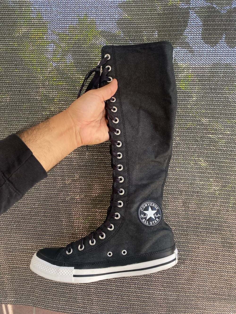 Converse Chuck Taylor All Star XXHi Knee High Black Lace Up Boots